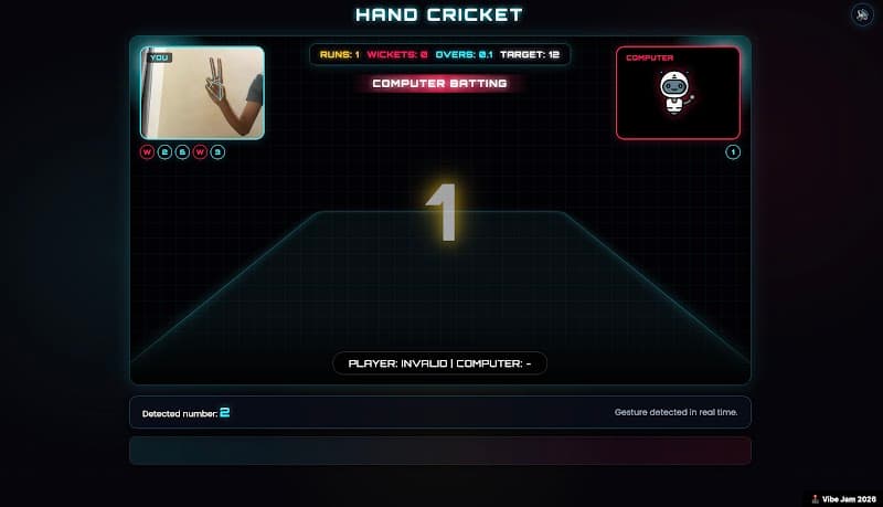 Gesture Hand Cricket