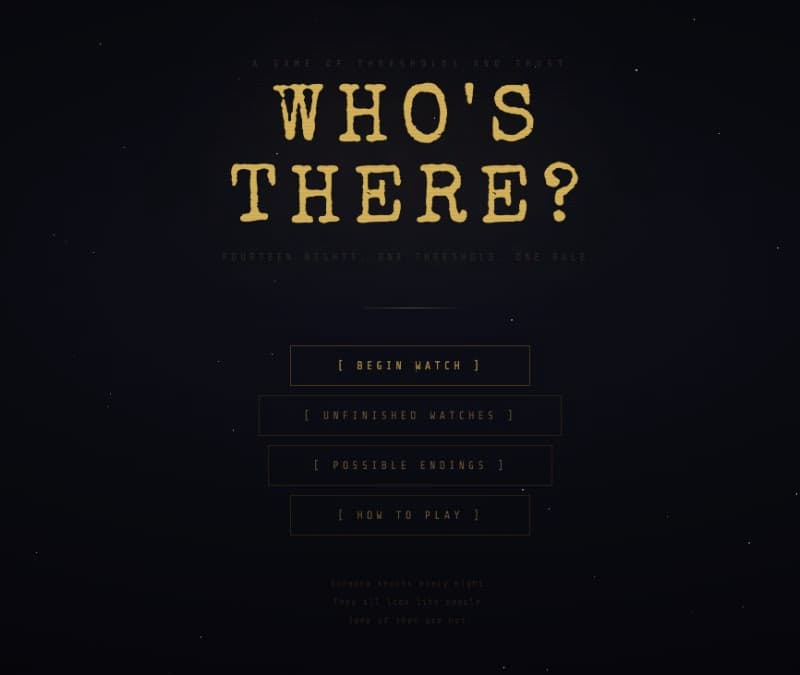 Who Is There?