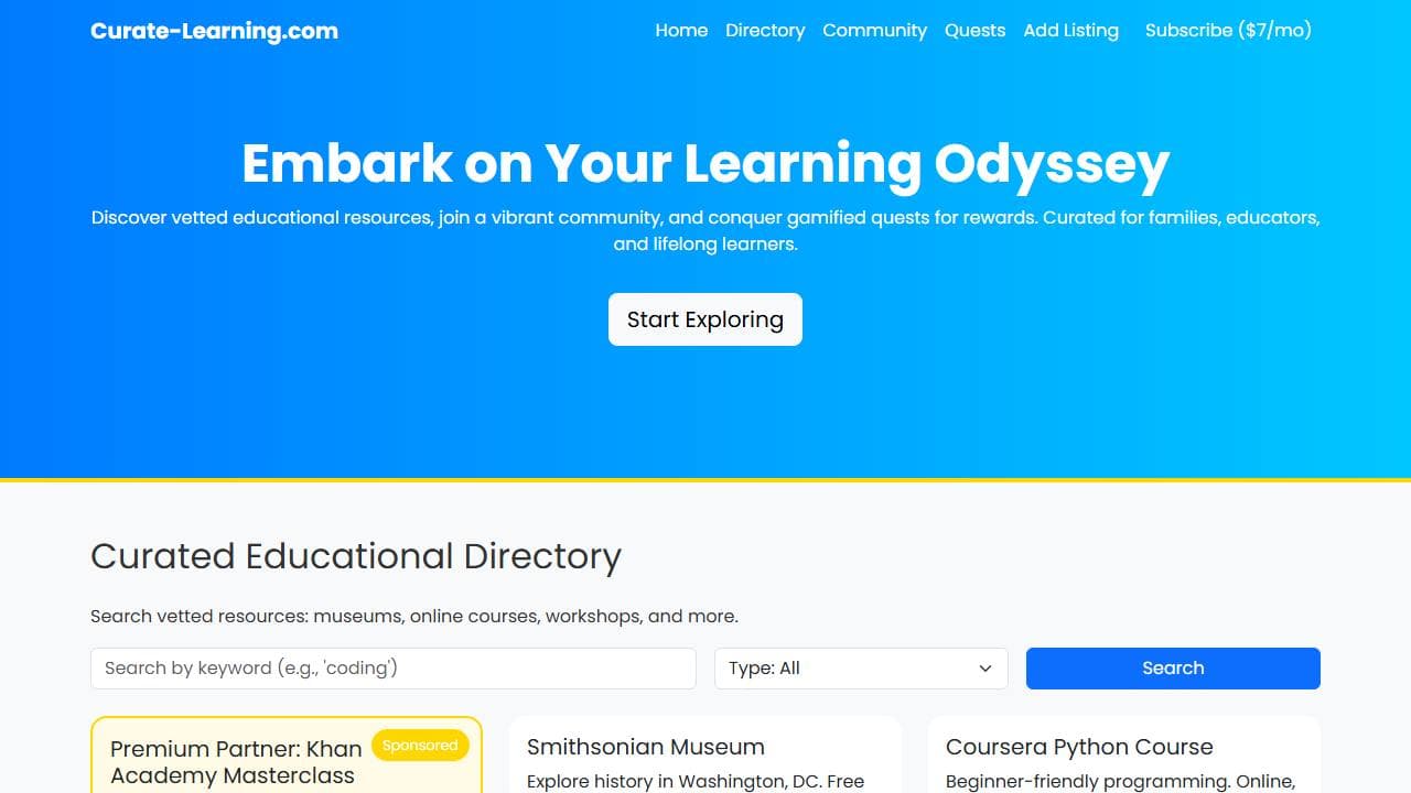 curate-learning.com