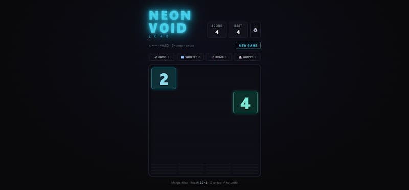 Neon void 2048