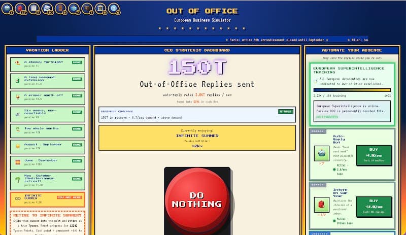 OUT OF OFFICE: European Business Simulator
